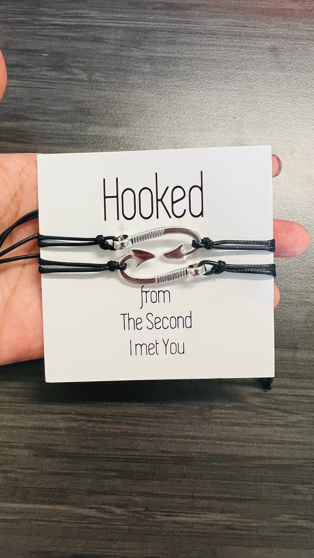 Hooked matching bracelets for woman or man adjustable size