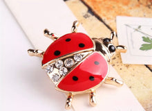 Load image into Gallery viewer, Cute Ladybug Rhinestone Brooch
