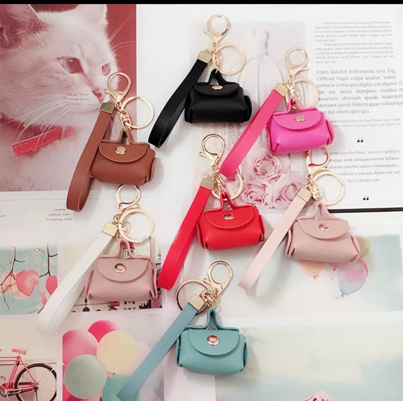 Cheap Women Fashion Lovely Car Accessories Cute Mini Bag Bag Keychains  Keyring Purse Pendant | Joom
